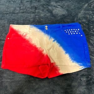 Red white and blue shorts
